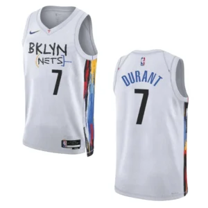 Regata NBA Brooklyn Nets City Edition 2022/23 Kevin Durant 7 - Branca