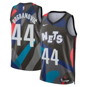 Regata NBA Brooklyn Nets City Edition 2023/24 Bojan Bogdanovic 44 - Preta