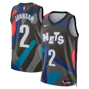 Regata NBA Brooklyn Nets City Edition 2023/24 Cameron Johnson 2 - Preta