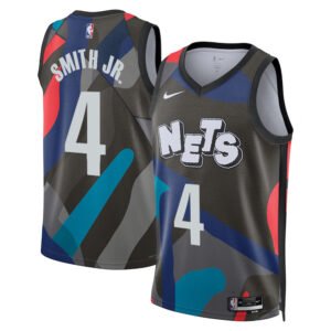 Regata NBA Brooklyn Nets City Edition 2023/24 Dennis Smith Jr. 4 - Preta