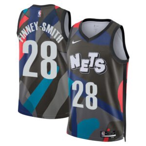 Regata NBA Brooklyn Nets City Edition 2023/24 Dorian Finney-Smith 28 - Preta