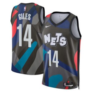 Regata NBA Brooklyn Nets City Edition 2023/24 Harry Giles 14 - Preta
