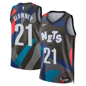 Regata NBA Brooklyn Nets City Edition 2023/24 Noah Clowney 21 - Preta