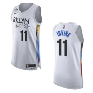 Regata NBA Brooklyn Nets City Edition Authentic 2022/23 Kyrie Irving 11 - Branca