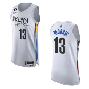 Regata NBA Brooklyn Nets City Edition Authentic 2022/23 Markieff Morris 13 - Branca