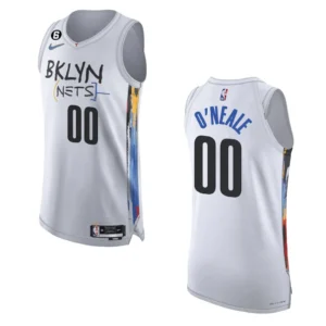 Regata NBA Brooklyn Nets City Edition Authentic 2022/23 Royce O'Neale 00 - Branca