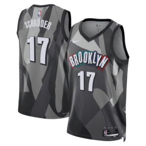 Regata NBA Brooklyn Nets City Edition Dennis Schröder 17 - Cinza