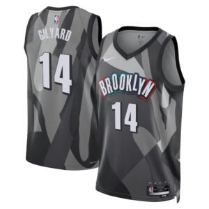 Regata NBA Brooklyn Nets City Edition Jacob Gilyard 14 - Cinza