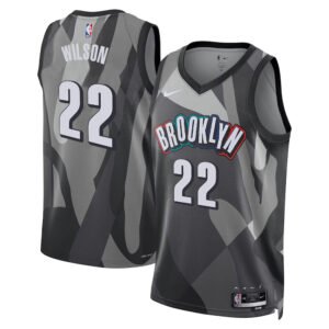 Regata NBA Brooklyn Nets City Edition Jalen Wilson 22 - Cinza