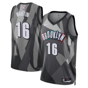 Regata NBA Brooklyn Nets City Edition Jaylen Martin 16 - Cinza