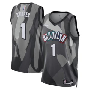 Regata NBA Brooklyn Nets City Edition Mikal Bridges 1 - Cinza