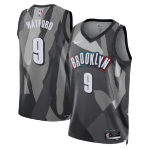 Regata NBA Brooklyn Nets City Edition Trendon Watford 9 - Cinza