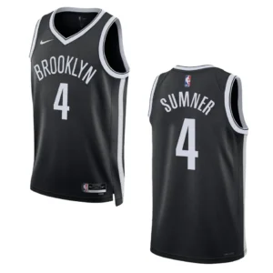 Regata NBA Brooklyn Nets Icon Edition 2022/23 Edmond Sumner 4 - Preta