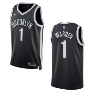 Regata NBA Brooklyn Nets Icon Edition 2022/23 TJ Warren 1 - Preta