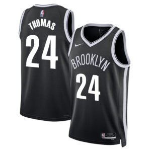 Regata NBA Brooklyn Nets Icon Edition Cam Thomas 24 - Preta