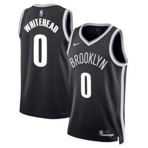 Regata NBA Brooklyn Nets Icon Edition Dariq Whitehead 0 - Preta