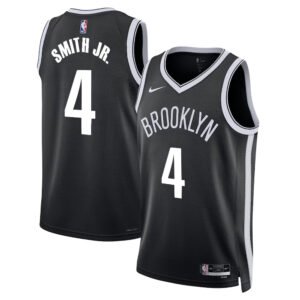 Regata NBA Brooklyn Nets Icon Edition Dennis Smith Jr. 4 - Preta