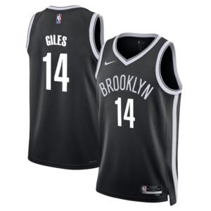 Regata NBA Brooklyn Nets Icon Edition Jacob Gilyard 14 - Preta