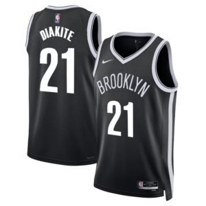 Regata NBA Brooklyn Nets Icon Edition Mamadi Diakite 21 - Preta