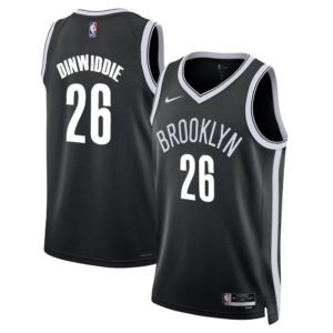 Regata NBA Brooklyn Nets Icon Edition Spencer Dinwiddie 26 - Preta