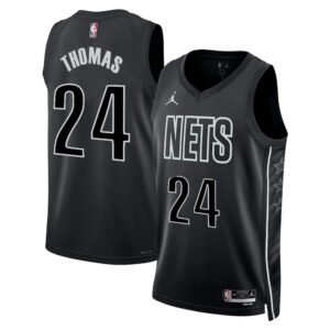 Regata NBA Brooklyn Nets Statement Edition Cam Thomas 24 - Preta