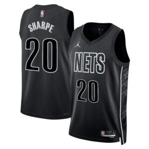 Regata NBA Brooklyn Nets Statement Edition Day'Ron Sharpe 20 - Preta