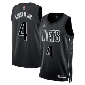 Regata NBA Brooklyn Nets Statement Edition Dennis Smith Jr. 4 - Preta