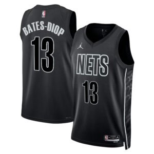 Regata NBA Brooklyn Nets Statement Edition Keita Bates-Diop 13 - Preta