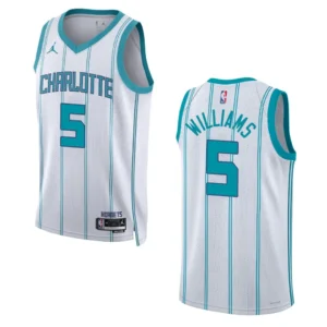 Regata NBA Charlotte Hornets Association Edition 2022/23 Mark Williams 5 - Branca