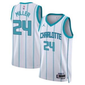 Regata NBA Charlotte Hornets Association Edition Brandon Miller 24 - Branca