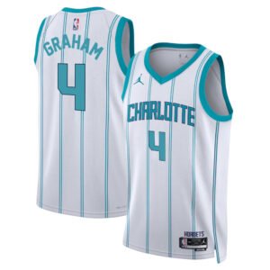 Regata NBA Charlotte Hornets Association Edition Devonte' Graham 4 - Branca