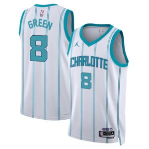 Regata NBA Charlotte Hornets Association Edition Josh Green 8 - Branca