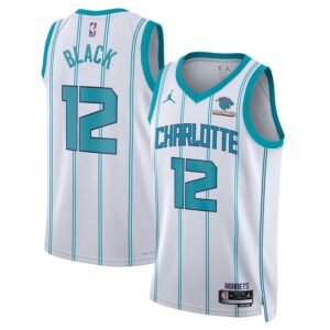 Regata NBA Charlotte Hornets Association Edition Leaky Black 12 - Branca