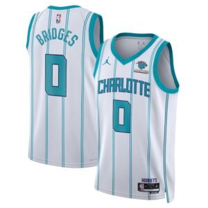 Regata NBA Charlotte Hornets Association Edition Miles Bridges 0 - Branca