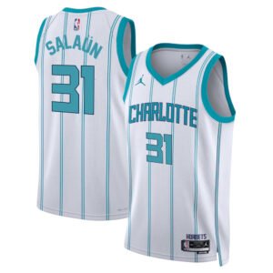 Regata NBA Charlotte Hornets Association Edition Tidjane Salaün 31 - Branca