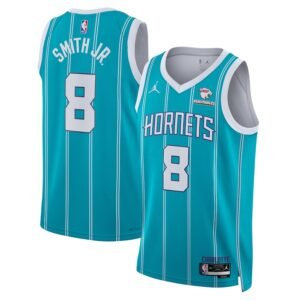 Regata NBA Charlotte Hornets Icon Edition Nick Smith Jr. 8 - Azul