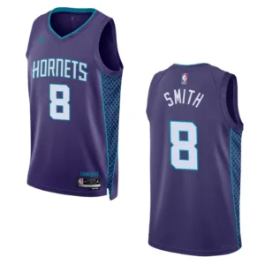 Regata NBA Charlotte Hornets Statement Edition 2022/23 Dennis Smith 8 - Roxa