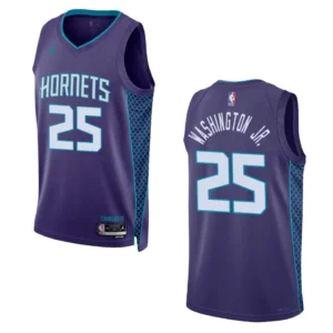 Regata NBA Charlotte Hornets Statement Edition 2022/23 PJ Washington 25 - Roxa