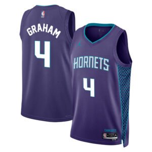 Regata NBA Charlotte Hornets Statement Edition Devonte Graham 4 - Roxa
