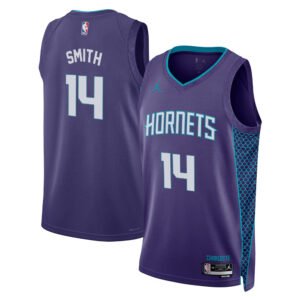 Regata NBA Charlotte Hornets Statement Edition Ish Smith 14 - Roxa