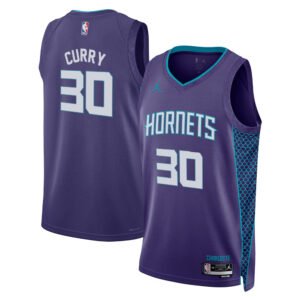 Regata NBA Charlotte Hornets Statement Edition Seth Curry 30 - Roxa