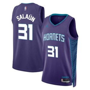 Regata NBA Charlotte Hornets Statement Edition Tidjane Salaün 31 - Roxa
