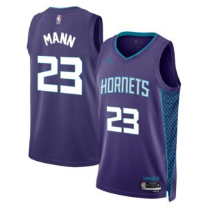 Regata NBA Charlotte Hornets Statement Edition Tre Mann 23 - Roxa