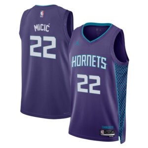 Regata NBA Charlotte Hornets Statement Edition Vasilije Micić 22 - Roxa