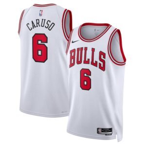 Regata NBA Chicago Bulls Association Edition Alex Caruso 6 - Branca