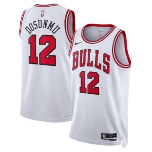 Regata NBA Chicago Bulls Association Edition Ayo Dosunmu 12 - Branca