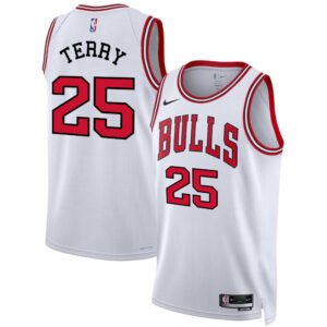 Regata NBA Chicago Bulls Association Edition Dalen Terry 25 - Branca