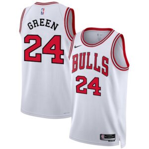Regata NBA Chicago Bulls Association Edition Javonte Green 24 - Branca