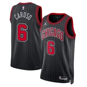 Regata NBA Chicago Bulls Statement Edition Alex Caruso 6 - Preta