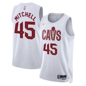 Regata NBA Cleveland Cavaliers Association Edition Donovan Mitchell 45 - Branca